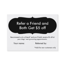 Dog Grooming Referrkarte - personalisierbar
