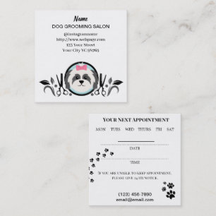 Dog Grooming Salon Termin Visitenkarte