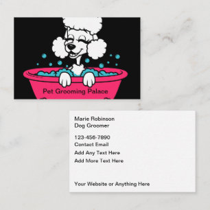 Dog Grooming Trendy Cool Business Cards Visitenkarte