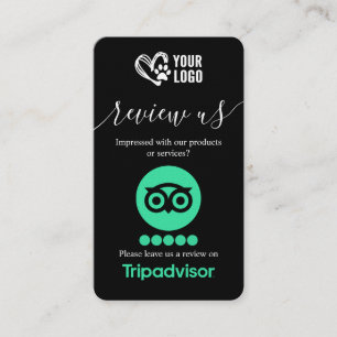 Dog Grooming TripAdvisor Überprüfungsanfrage QR-Co Visitenkarte