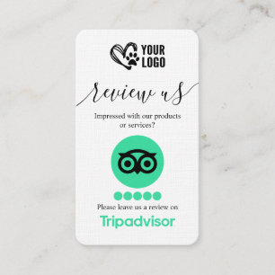 Dog Grooming TripAdvisor Überprüfungsanfrage QR-Co Visitenkarte
