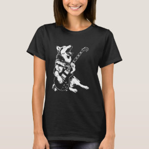 Dog Guitarist Guitar - Alaskan Husky Vater Mama T-Shirt