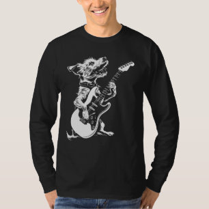 Dog Guitarist Guitar - Jack Russell Vater Mama T-Shirt