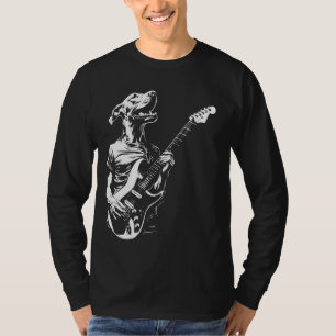 Dog Guitarist Guitar - Rhodesian Ridgeback Vater M T-Shirt