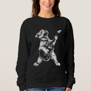 Dog Guitarist Guitar - Wheaten Terrier Vater Mama Sweatshirt