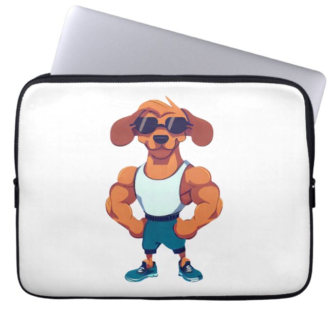 Dog Gym Laptopschutzhülle (Vorderseite)