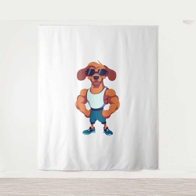 Dog Gym Wandteppich (Vorderseite)