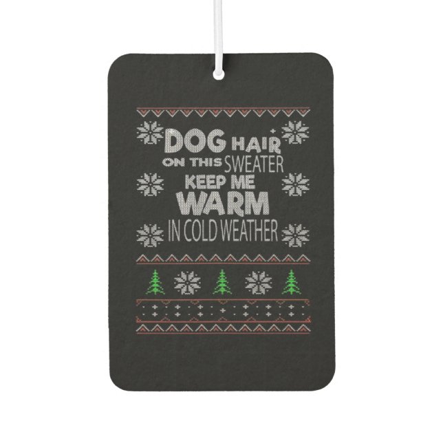 Dog Hair Christmas Sweater Essential T-Shirt Autolufterfrischer (Vorderseite)