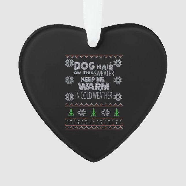 Dog Hair Christmas Sweater Essential T-Shirt Ornament (Vorderseite)
