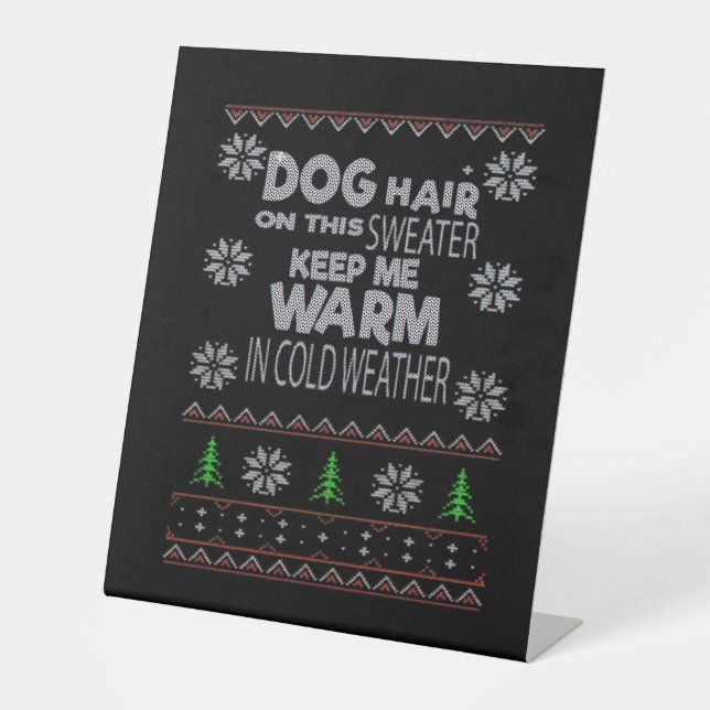 Dog Hair Christmas Sweater Essential T-Shirt Sockelschild (Vorderseite)