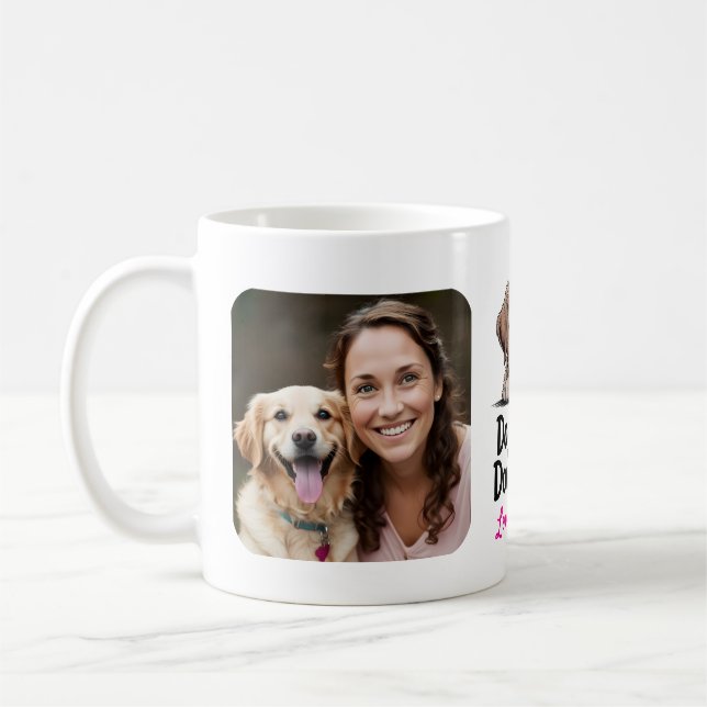 Dog Hair, Don't Care Retriever Puppy Photo Name Kaffeetasse (Links)