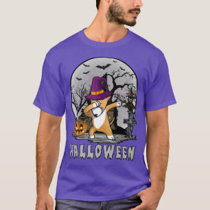 Dog Halloween Bull Terrier Dab Hat Hexe C T-Shirt