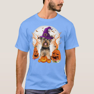 Dog Halloween Yorshireke Dog Kürbislaterne Pumpki T-Shirt