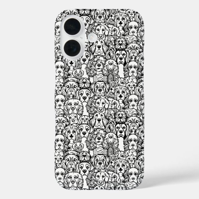 Dog Head Muster Phone Case (Rückseite)