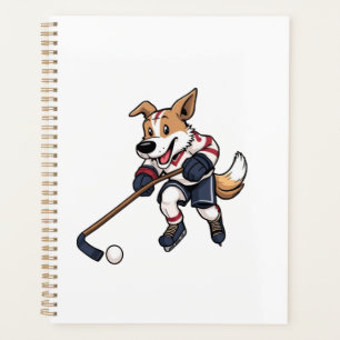 Dog Hockey Player Planer