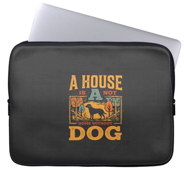 Dog Home Vintage House Laptopschutzhülle (Vorderseite)