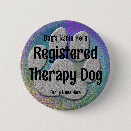 Dog ID - lila blau Button