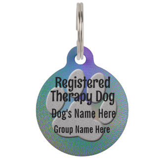 Dog ID - lila blau Haustiermarke