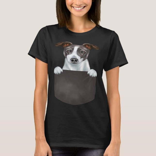 Dog In Pocket  Dog  Italian Greyhound T-Shirt (Vorderseite)