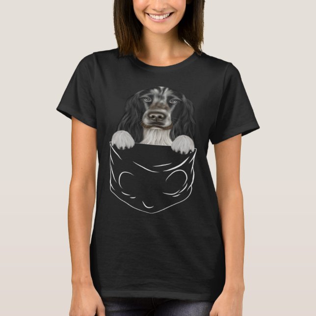 Dog In Pocket English Cocker Spaniel  Dog T-Shirt (Vorderseite)