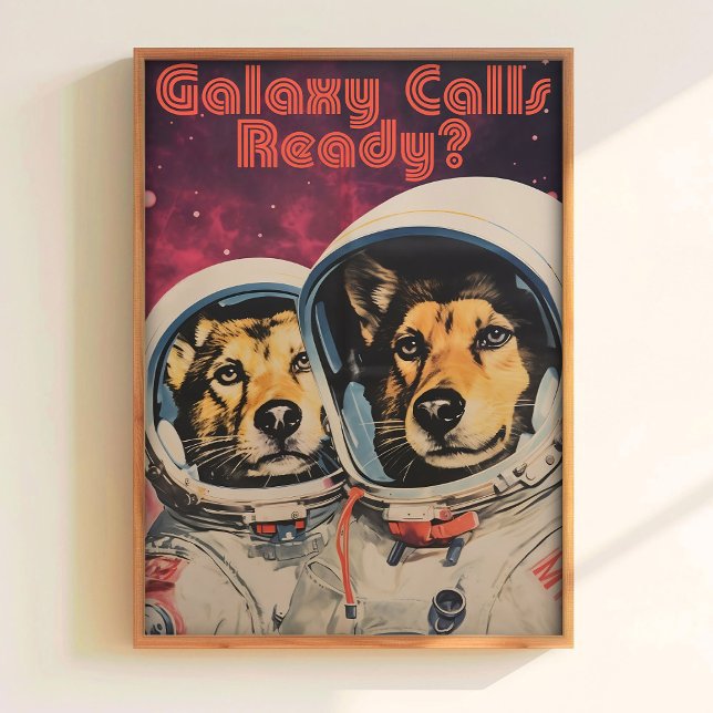 Dog in Space Print Soviet Space Poster Belka (Von Creator hochgeladen)