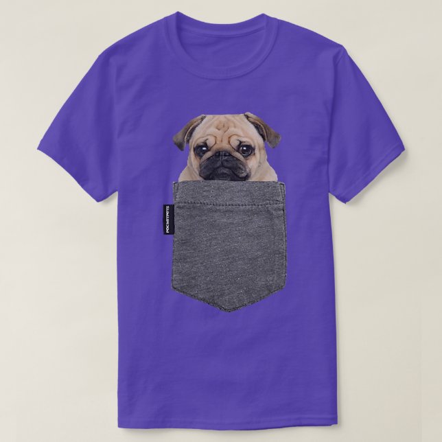 Dog in Your Pocket T Pug  T-Shirt (Design vorne)
