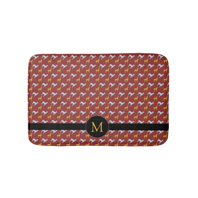 Dog Jahr 2018 Zodiac Birthday Monogram B Mat Badematte (Vorderseite)