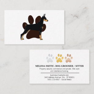 Dog K9 Dog Paw Visitenkarte
