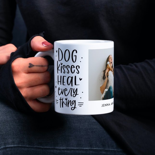 Dog Kisses heilen alles Custom Foto Tasse (Von Creator hochgeladen)
