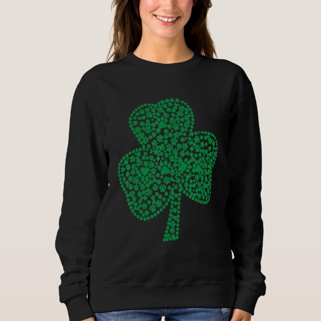 Dog Kleeblatt St Patricks Day Irish Sweatshirt (Vorderseite)