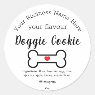 Dog Knochen Custom Doggie Cookie Runder Aufkleber