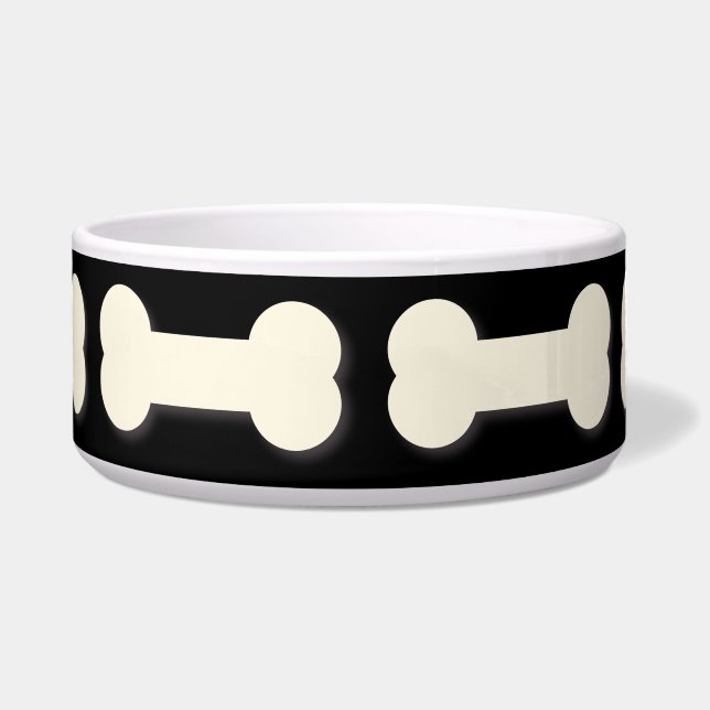Dog-Knochen-Muster jeder Farbe Napf (Vorderseite)