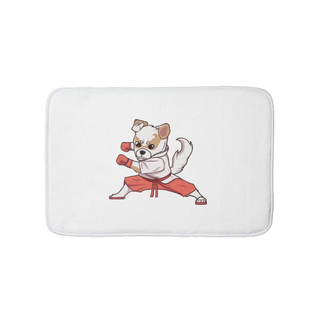 Dog Knows Karate Badematte (Vorderseite)