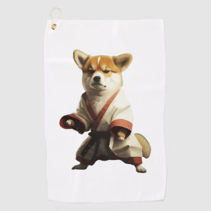 Dog Knows Karate Golfhandtuch