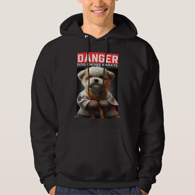 Dog Knows Karate Hoodie (Vorderseite)