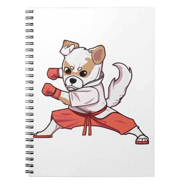 Dog Knows Karate Notizblock (Vorderseite)