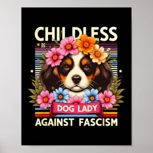 Dog Lady Against Faschism Hunde liebt Kamala Harri Poster