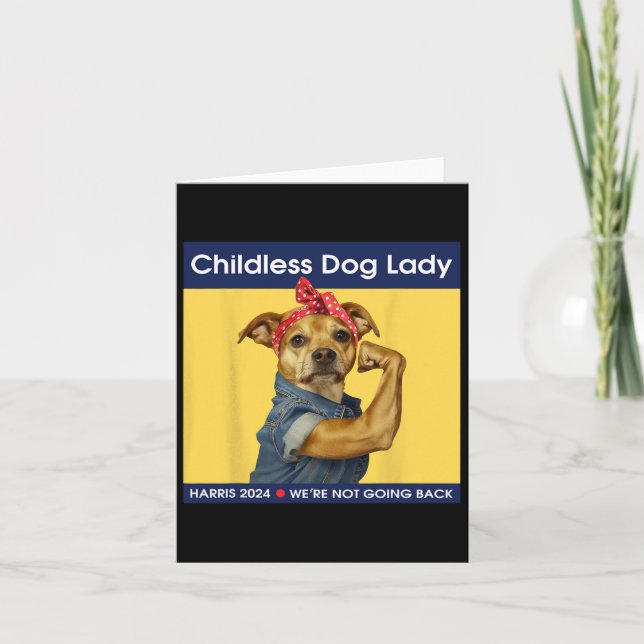 Dog Lady Kamala-harris 2024 Karte (Vorderseite)