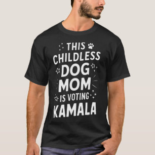 Dog Lady Voting Kamala Harris Mama Abstimmung Blue T-Shirt
