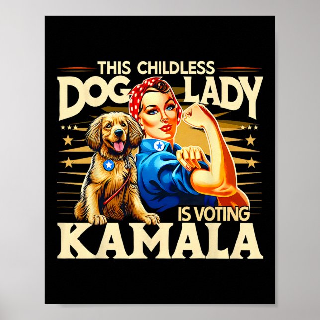 Dog Lady wählt Kamala Poster (Vorne)