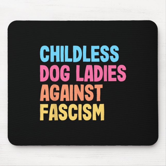 Dog Ladys Against Faschism Kamala Harris Mousepad (Vorne)