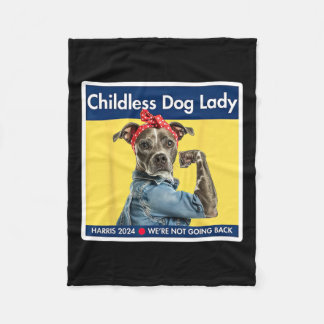 Dog Ladys Kamala Harris 2024 Präsident Fleecedecke