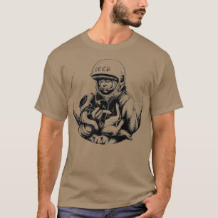 Dog Laika Yuri Gagarin Raumfahrer T-Shirt