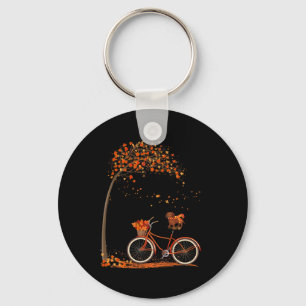 Dog Leaf Fall Autumn Cycling Fun Dachshund Lover Schlüsselanhänger