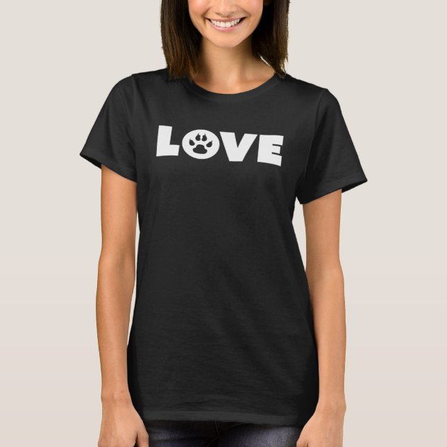 Dog Liebe PW Print Graphic Plus Size T-Shirt (Vorderseite)