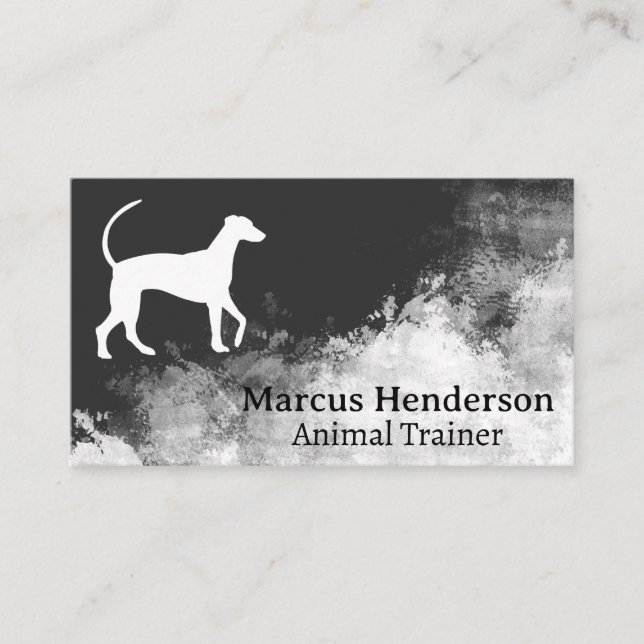 Dog Logo | Background Texture Visitenkarte (Vorderseite)