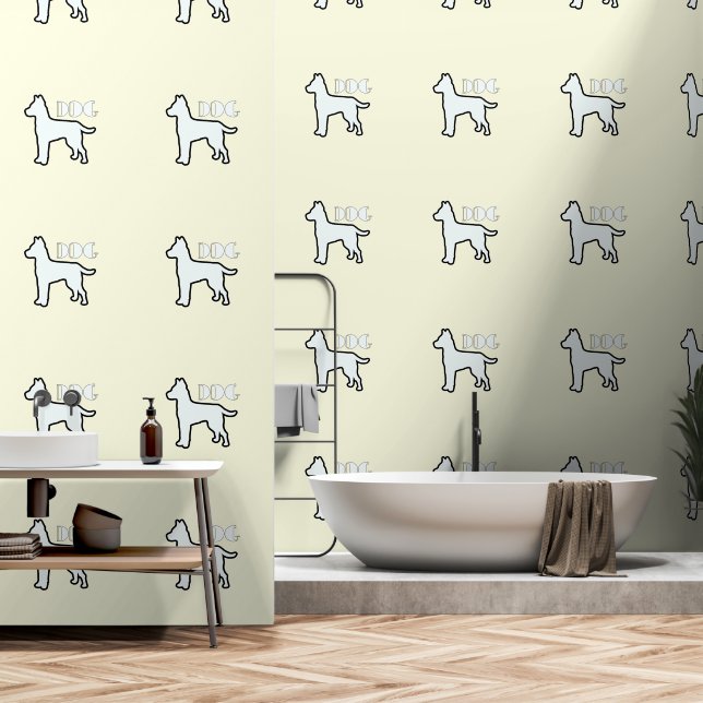DOG-Logo blassgelb Tapete (Badezimmer)