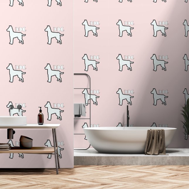 DOG-Logo Blassrosa Tapete (Badezimmer)