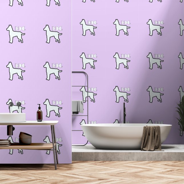 DOG Logo Lavendel Tapete (Badezimmer)