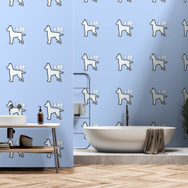 DOG-Logo LT Blau Tapete (Badezimmer)